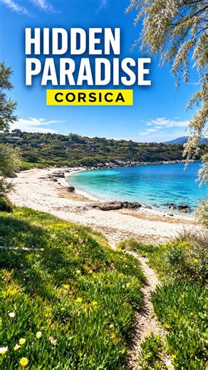 The secret beach in Corsica you need to see #corsica #hiddenbeach