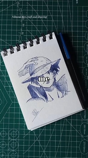 one piece luffy drawing Day-4 #art #pendrawing #anime #sketch