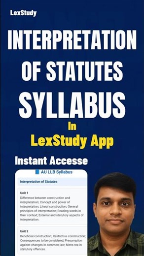 How to Find Interpretation of Statutes Syllabus | LLB Semester 3 (30 Sec)