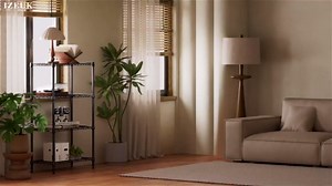 IZEUK 4 Tier Steel Storage Shelves, Heavy Duty Metal Shelf Wire Shelving Rack for Pantry, Kitchen, Living Room, or Office Organization (11.8" D x 25.6" W x 45.5" H, 1000LBS, Chrome)