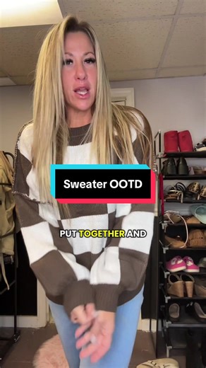 Sweater ootd #sweaters #checkerprint #ootd #sweateroutfits