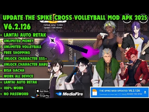 Download The Spike Cross MOD APK v6.2.126 [Unlock All Characters, Money, Max Level]