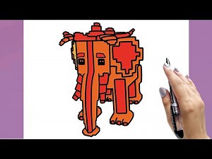 How to draw Lava Strawberry Elephant from Steal a Brainrot (Roblox) - Step by Step