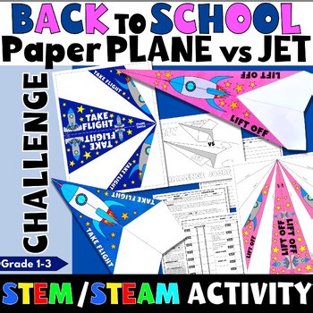 Back to School STEM/STEAM Paper Airplane PLANE vs JET Challenge | 1st–3rd Grade