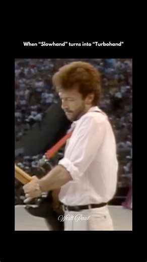 Wesli Paul | Rock Content Curator on Instagram: "Eric Clapton performs “Layla” during Live Aid at John F. Kennedy Stadium on July 13, 1985, with Phil Collins driving the rhythm from behind the kit. When “Slowhand” turns into “Turbohand.” Trivia: Clapton’s Live Aid performance came during a career resurgence period in the mid-1980s, following personal struggles in the late 1970s and early ’80s. The fast, aggressive soloing during “Layla” at Live Aid stands out compared to many of Clapton’s more r