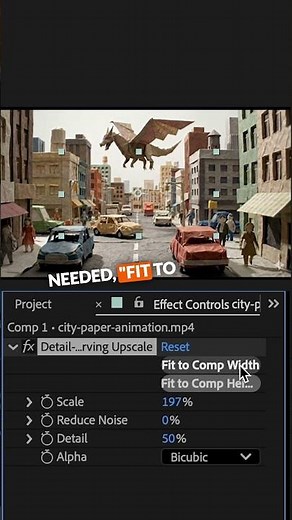 After Effects' Secret 4K Upscale Button #VFX #Tutorial #AfterEffects
