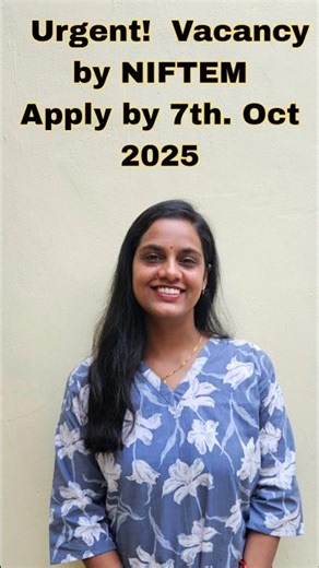 New Vacancies for Food Tech graduates from Niftem #jobalert #niftem #applynow