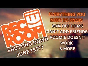 Rec Room Is Shutting Down On June 1st...