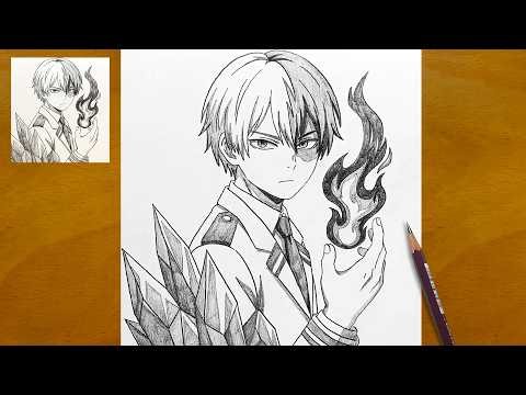 How to Draw Shoto Todoroki Step by Step | Easy MHA Pencil Sketch