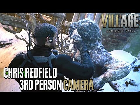 RESIDENT EVIL VILLAGE - Chris Redfield 3rd Person Gameplay | Over The Shoulder Camera MOD