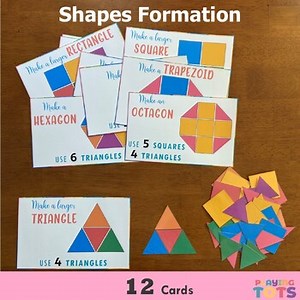 Shapes Formation, Toddler Busy Bag, Preschool Learning Activity, PreK Task box