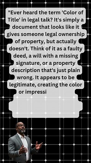 Color of Title: Legal Meaning Explained in 60 Secs #shorts #viral