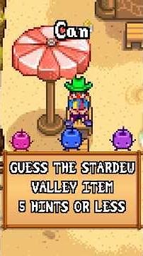Guess the STARDEW ITEM IN 5 HINTS OR LESS? #stardewvalley #sdv #stardew