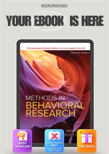 Methods in Behavioral Research, 15th Edition - Etsy