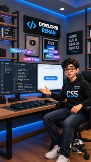 Day 41 - Learning Web Development | JavaScript & HTML + CSS Connection 💻🔥 #coding #html #css #js