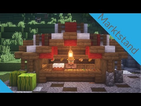 Marktstand Tutorial Minecraft | Mittelalterstadt #3 | SolidBlueBlocks