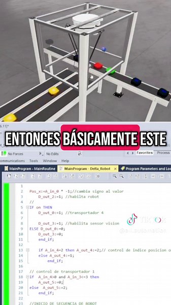 Funcionamiento de un Robot Delta en Acción