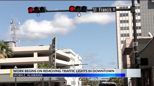 Mobile drivers adjusting to new downtown traffic pattern