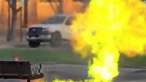 #BREAKING: Brightly colored #flames were seen shooting up from #manholes at #Texas #TESASTech as evacuations continued amid “multiple fires” spreading across campus buildings.