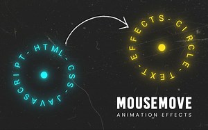 使用HTML、CSS和Javascript创建鼠标光标动画圆形文本效果 | 源码下载