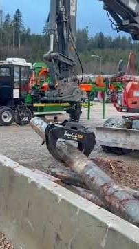 Beschickung der POSCH SpaltFix K-700 – Atlas Radbagger im perfekten Zusammenspiel #brennholz #posch