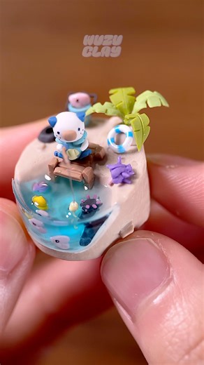 WUZU clay on Instagram: "I made a 3D Pokémon Logo - (2) O for Oshawott 🐟 There were so many Pokémon I wanted to put in the letter "O," but after much thought, I chose Oshawott! 🦦 Now, what Pokémon do you think would be perfect for the letter "K"? Let me know your suggestions! #pokemon #pokemonfanart #miniature #craft #clay"