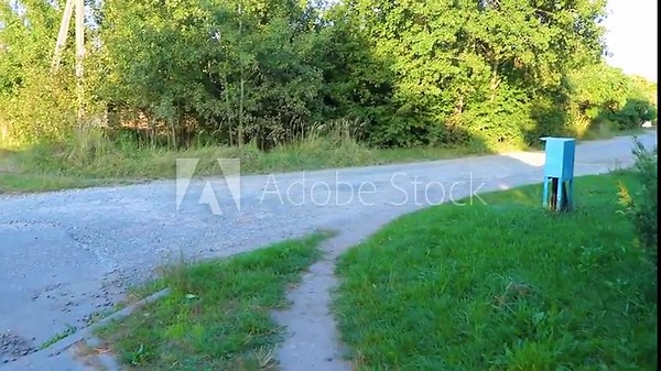 Walking in Brest Belarus colorful village streets with huts houses .