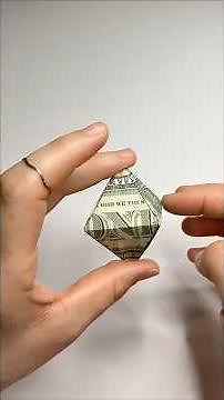 How to fold a dollar bill in a Rhombus Shape Origami Tutorial / dobla tus billetes