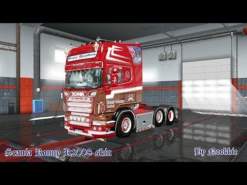 EuroTruck Simulator 2 # Scania Ronny Ceusters R2008 Skin NightFlyer(V.1.31)(แต่งรถกันเถอะ # 49)
