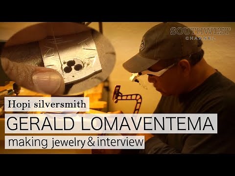 Hopi Silversmith 'Gerald Lomaventema' Jewelry making and interview
