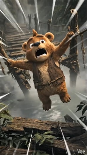 The Broken Bridge Rescue 🐻💔👦 | A Story of Trust & Courage #Shorts