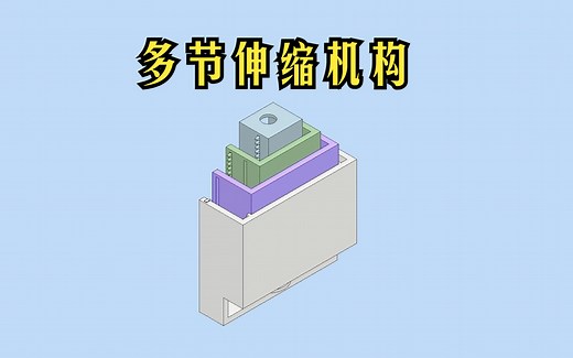 使用齿条多节伸缩机构，一起看看它是怎么实现的吧