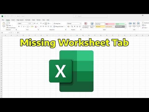 How To Fix Missing Worksheet Tabs in Microsoft Excel