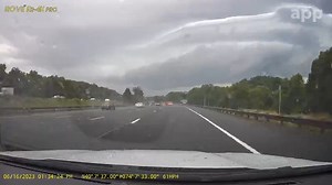 Dash cam captures heavy rain over Garden State Parkway