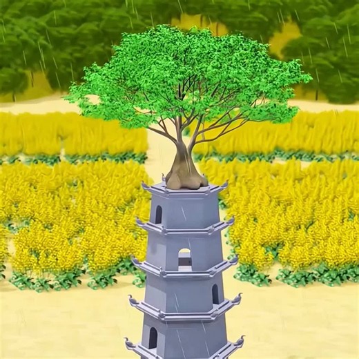 How a Tree Grew on an Ancient Chinese Stone Pagoda