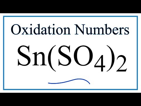 How to find the Oxidation Number for Sn in Sn(SO4)2