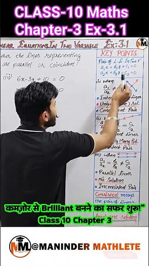 Class 10 Maths Chapter 3 Ncert #maths #shorts