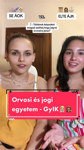 Köszönöm @Laura📚 a közös vidit🥰👩🏼‍⚕️👩🏽‍⚖️ ha van még kérdésetek,csinálunk több részt is belőle!!😁 (az utolsó kérdés egy vicc,légyszi értsétek az iróniát xd) #orvosi#jogiegyetem#elte#se#semmelweis#ajk#aok#egyetemek#fy#foryou#gyik#kerdesrevalaszok#jankatiktokmedstudent#medstudent#lawstudent