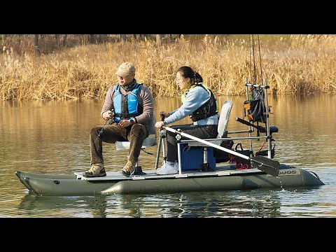 AQUOS 2021 NEW Heavy Duty for Two Series Inflatable Pontoon Boat with Haswing Trolling Motor