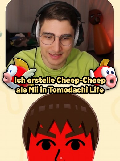 Cheep-Cheep Mii in Tomodachi Life: Schritt-für-Schritt Frisur & Gesicht