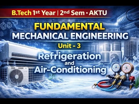 Refrigeration and Air Conditioning | FME Unit 3 | B.Tech 1st Year AKTU | Easy Explanation