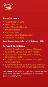 1.1K views · 99 reactions | Bake Parlor Scholarship Program - School...