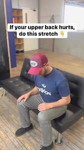If your upper back hurts, try this stretch! Hold for 10 seconds and repeat up to 3x! FOLLOW to be well! #stretching #selfcare | Moore Wellness