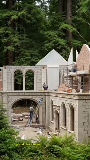 Dream French Rococo Mansion in the Redwood Forest! 🌲🏛️✨ #builder #buildingservicesengineering