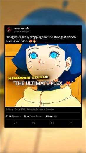 "He's My Dad" 🦊 Himawari Flexes the 7th Hokage | Naruto Hype Edit #naruto #himawari #shorts