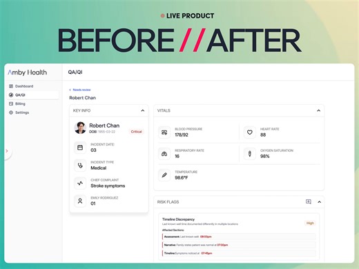 Advanced HealthTech QM Review Dashboard Redesign
