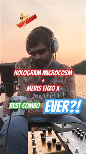 Hologram Microcosm and Meris Enzo X product review ON A ROWBOAT! Amazing Sounds! #guitarpedals