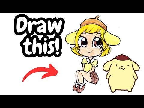 How to Draw a Pompompurin Girl!