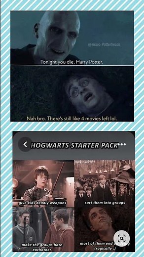 Harry Potter Meme Combo: Voldy vs. Plot Armor + Hogwarts Starter Pack 😂🪄 #shorts #memes #harrypotter
