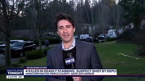 Five dead in stabbing, police shooting in Pierce County, WA